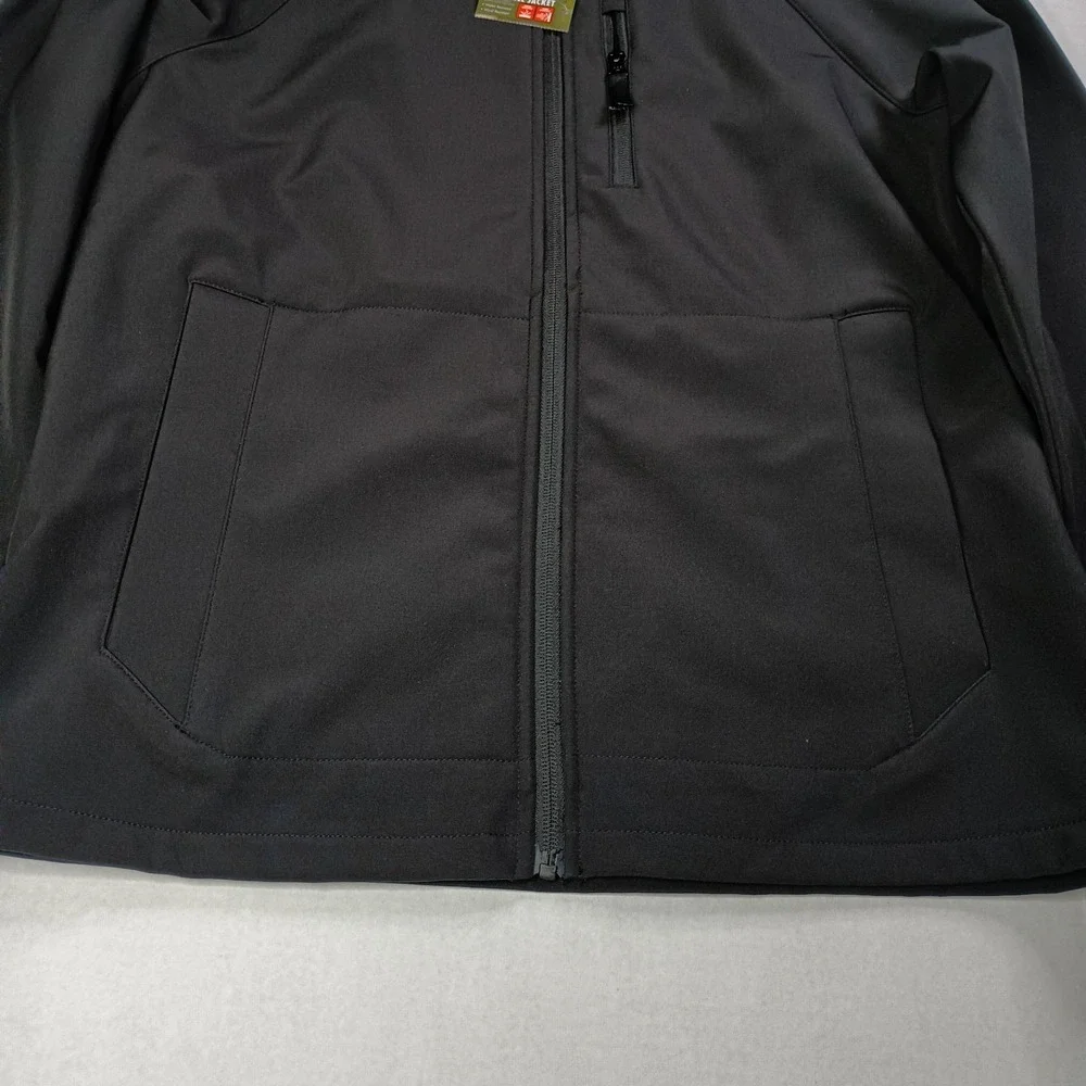 NWT Ozark Trail Softshell Jacket Boy's Size 2XL XXL (18) Black Pockets
